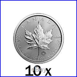 10 x 1 oz Silver Maple Leaf Coin RCM Royal Canadian Mint