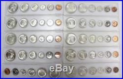 10x 1867-1967 Canada Silver Coin Sets complete with 1 & 5 Cent coins in holders
