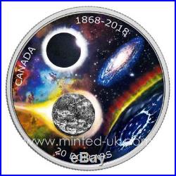 150th Anniversary of the RAS of Canada 2018 $20 1oz Silver Proof Meteorite Coin