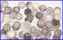 158x King George V Canada 5 cents silver coins 158-coins all damaged