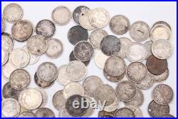 158x King George V Canada 5 cents silver coins 158-coins all damaged