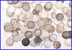 158x King George V Canada 5 cents silver coins 158-coins all damaged