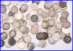 158x King George V Canada 5 cents silver coins 158-coins all damaged