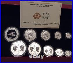 1819-2019 Bicentennial Celebration Maple Leaf Fractional Set 5Coins Silver Proof
