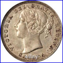 1858 Canada Silver 20 Cents Coin PCGS AU-53