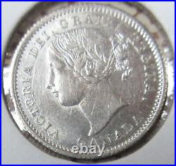1858 Canada Silver Ten Cents Coin. UNC Dime 10 cents 10c (JT)