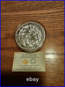 1867-2017 $100 10OZ Silver Coin Canada Confederation Juventas Patrius Vigor