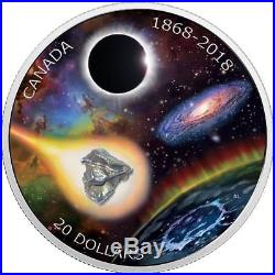 1868-2018 Royal Astronomical Society of Canada $20 Pure Silver Coin with Meteorite