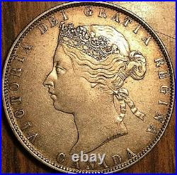 1870 CANADA VICTORIA SILVER 50 CENTS COIN Excellent example