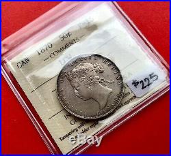 1870 Canada Silver Half Dollar 50 Cent Coin Key Date Fine 15 First Year