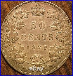 1872H CANADA SILVER 50 CENTS COIN Dp S in CENTS Excellent example