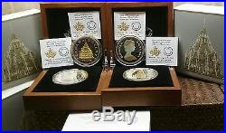 1876-2016 Renewed Pure Silver Dollar 2OZ Coin Library Parliament, Gold-Plated