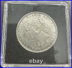 1876 Newfoundland Canada 50 Cents Silver Coin Low Mintage 28,000 Key Date Rare