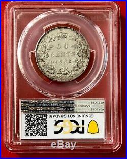 1888 Canada Silver Half Dollar 50 Cent Coin PCGS AU Detail Trend 4K Scarce