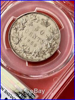 1888 Canada Silver Half Dollar 50 Cent Coin PCGS AU Detail Trend 4K Scarce
