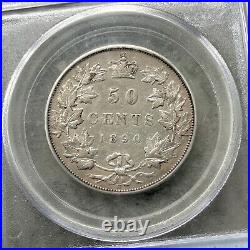1890 H Canada Silver Half Dollar 50 Cent Coin PCGS XF-45