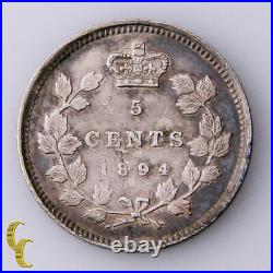 1894 Canada 5 Cents Silver Coin In XF KM# 2
