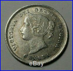 1897 8/8 Canada Silver 5 Cents Coin AU