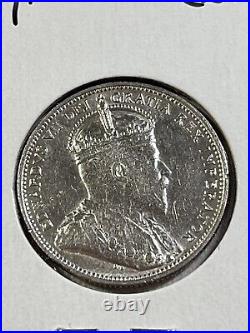 1902-H Canada 25 Cents Silver Coin Low Mintage Cleaned