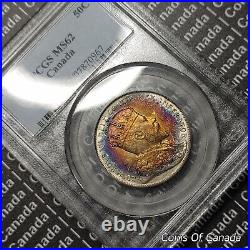 1903 H Canada Silver 50 Cents Coin PCGS MS 62 Rainbow Toning #coinsofcanada