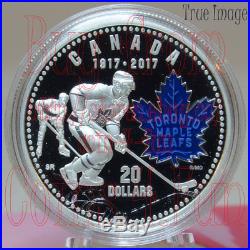 1917-2017 100th Anniversary Toronto Maple Leafs $20 Pure Silver Coin Blue Enamel