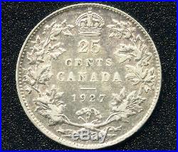 1927 Canada 25 Cent Silver Coin (5.83 Grams. 800)