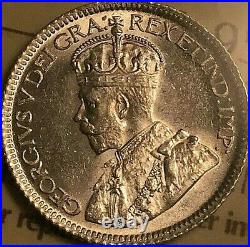 1930 Canada Silver 10 Cents Coin Iccs Ms-63