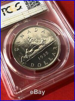 1935 Canada 1 Dollar Silver Coin One Dollar Specimen PCGS SP-63 Rare
