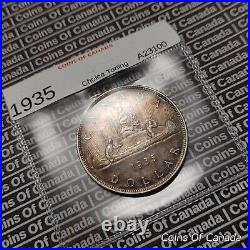 1935 Canada $1 Silver Dollar UNCIRCULATED Coin Nicely Toned #coinsofcanada