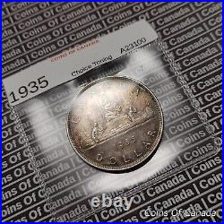 1935 Canada $1 Silver Dollar UNCIRCULATED Coin Nicely Toned #coinsofcanada