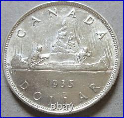 1935 Canada Silver One Dollar Coin. NICE GRADE (RJ93)