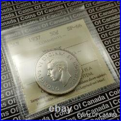 1937 Canada 50 Cents Silver Coin ICCS SP-66 Mirror Specimen! #coinsofcanada