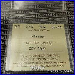 1937 Canada 50 Cents Silver Coin ICCS SP-66 Mirror Specimen! #coinsofcanada