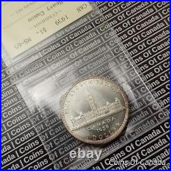1939 Canada $1 Silver Dollar Coin ICCS MS 65 Heavy Cameo Rare #coinsofcanada