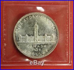 1939 Canada Silver One Dollar Coin E30 $350 ICCS MS-65 Gorgeous Toning