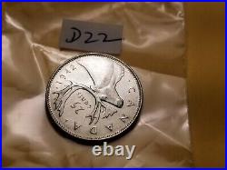 1942 Canada 25 Cent Silver Coin ID#d22