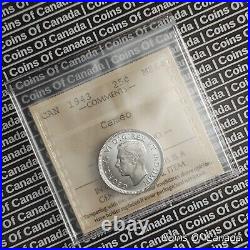 1943 Canada Silver 25 Cents Coin ICCS MS 64 Cameo Outstanding #coinsofcanada