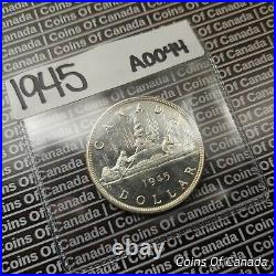 1945 Canada $1 Silver Dollar UNCIRCULATED Coin Great Eye Appeal #coinsofcanada