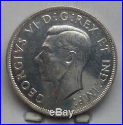 1945 Canada Silver Dollar Coin U N C