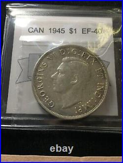 1945 Coin Mart Graded Canadian Silver Dollar EF-40