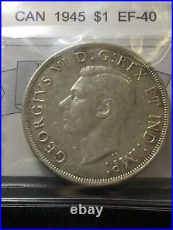 1945 Coin Mart Graded Canadian Silver Dollar EF-40