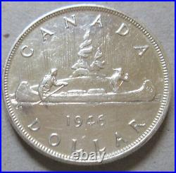 1946 Canada Silver One Dollar Coin. KEY DATE NICE GRADE (RJ96)