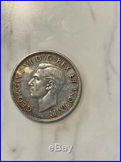 1947 Dot Canada Silver Dollar! Nice Key Date Coin