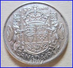 1947 ML Canada Silver Half Dollar Coin. KEY DATE (RJ993-996)