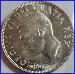 1948 CANADA 50c Silver Half Dollar Coin QEII ICCS Graded MS64 KEY DATE