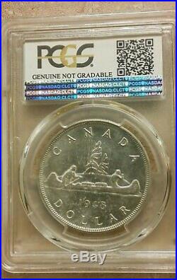 1948 Canada 1 Dollar Silver Coin One Dollar Key Date PCGS UNC Detail