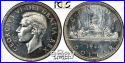 1948 Canada 1 Dollar Silver Coin One Dollar ZC 52- $3500 PCGS MS-63