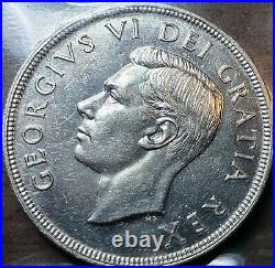 1948 Canada $1 King George VI Silver Dollar Coin Ms-60 The King Pickup Bc Only