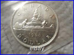 1948 Canadian Silver One Dollar Coin