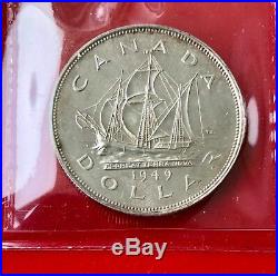 1949 Canada 1 Dollar Silver Coin One Dollar ICCS Gem MS-66